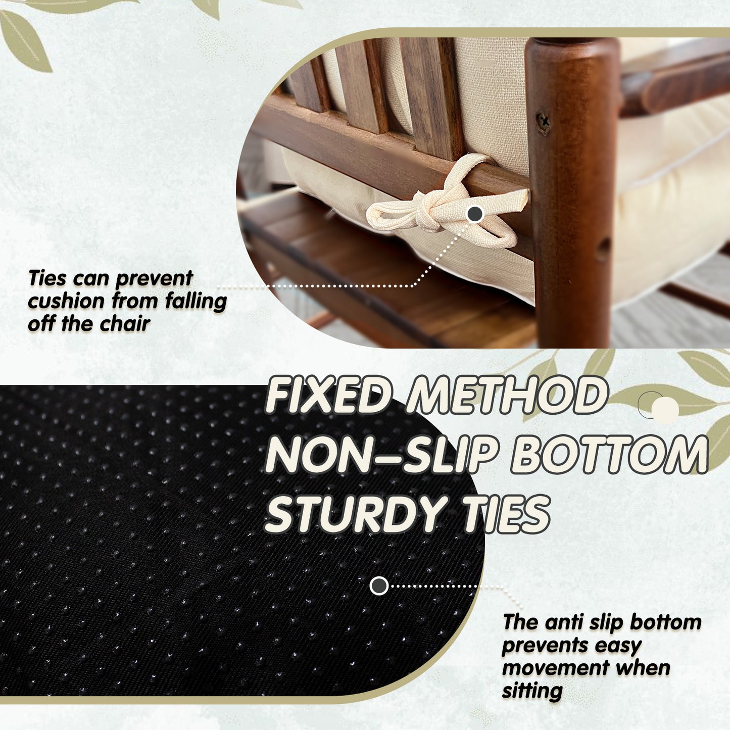 YZ HOME rocking chair cushion 17X17/17X22