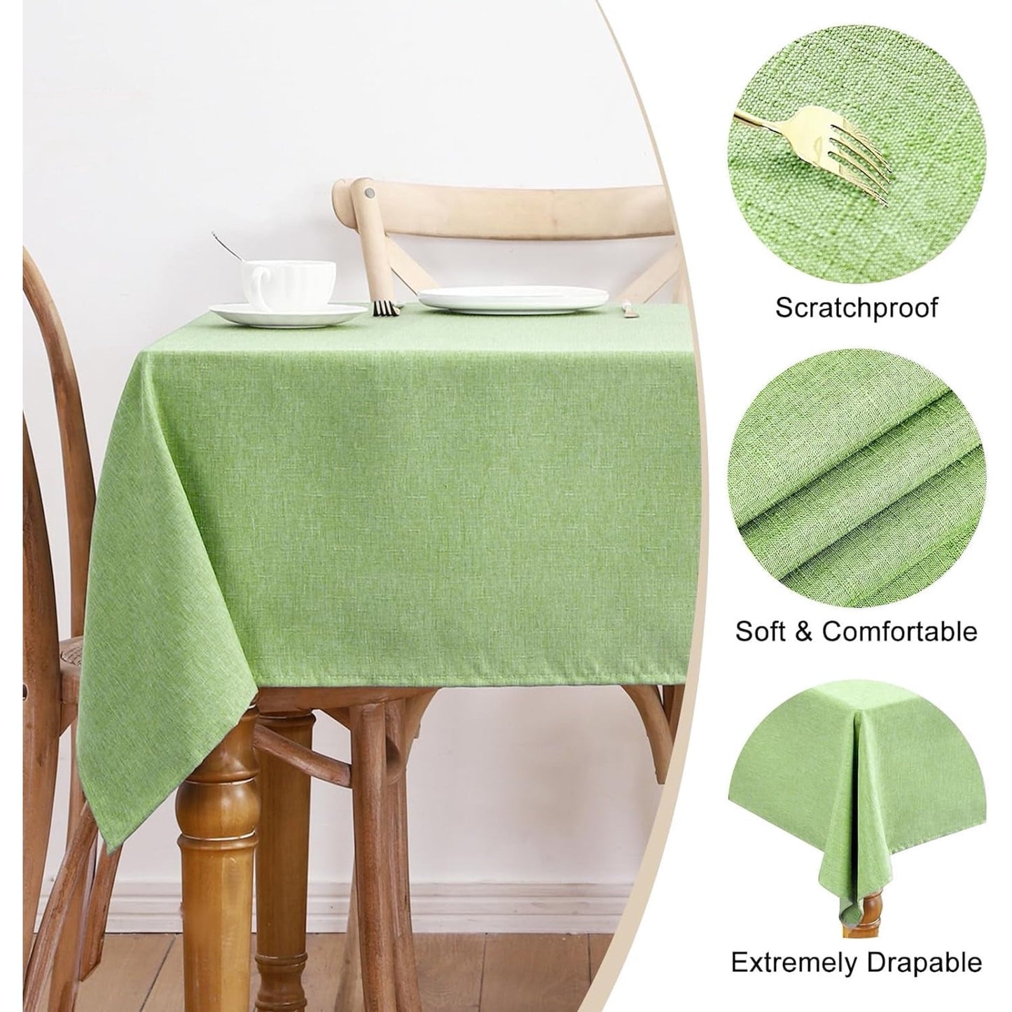 Textured Linen Tablecloth Rectangle 52x70/60*84