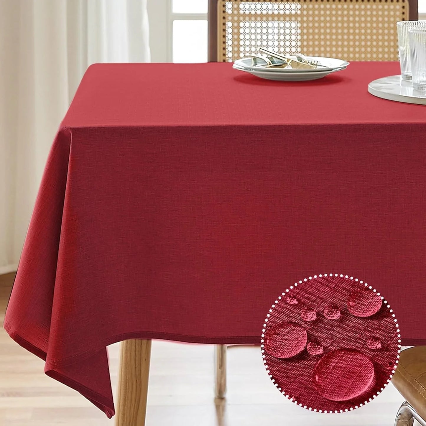 Textured Linen Tablecloth Rectangle 52x70/60*84