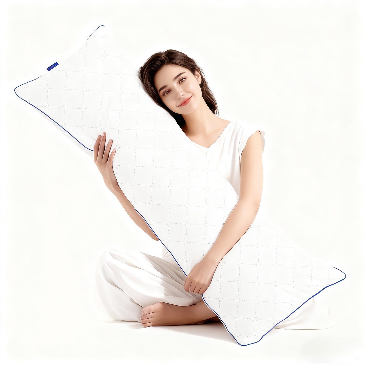 Galenzoov 20x54 Long Body Pillow for Adults - Firm Body Pillow White