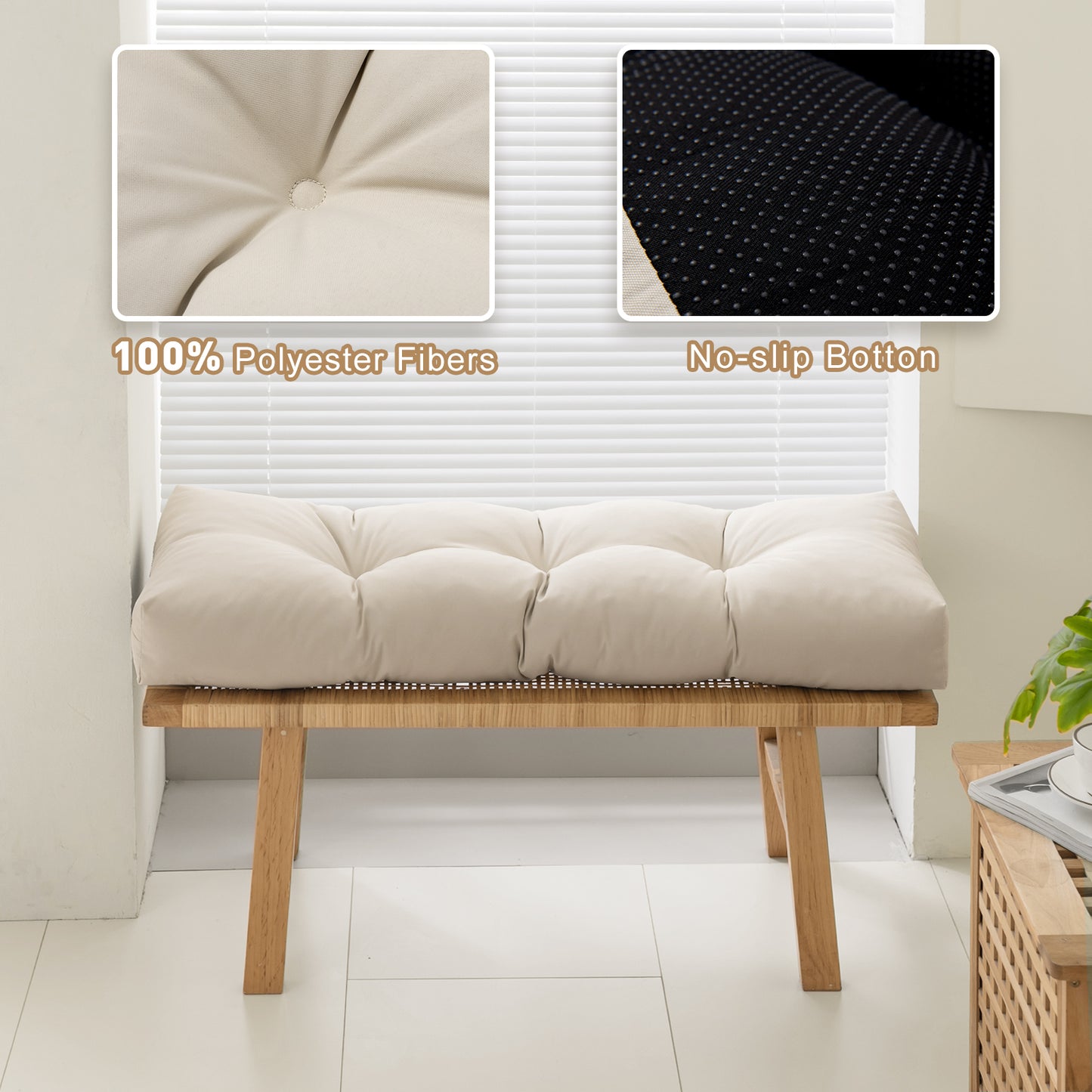 YIJIAN HOME Water-Resistant Bench Cushion