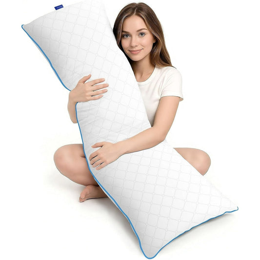 Galenzoov 20x54 Long Body Pillow for Adults - Firm Body Pillow White
