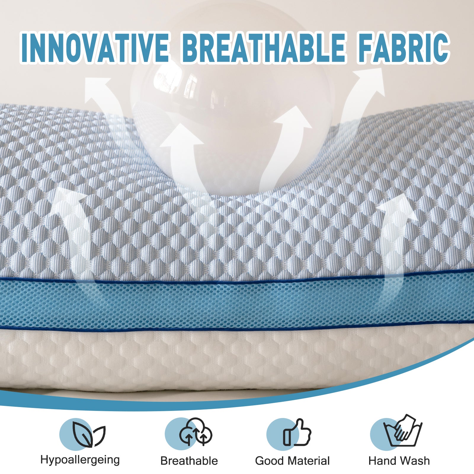 Memory Foam Body Pillow Harlier Body Pillow For Adults, White