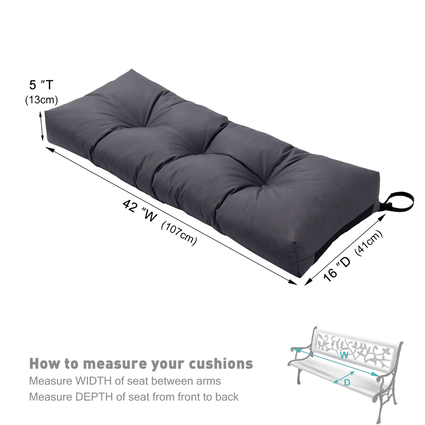 YIJIAN HOME Water-Resistant Bench Cushion
