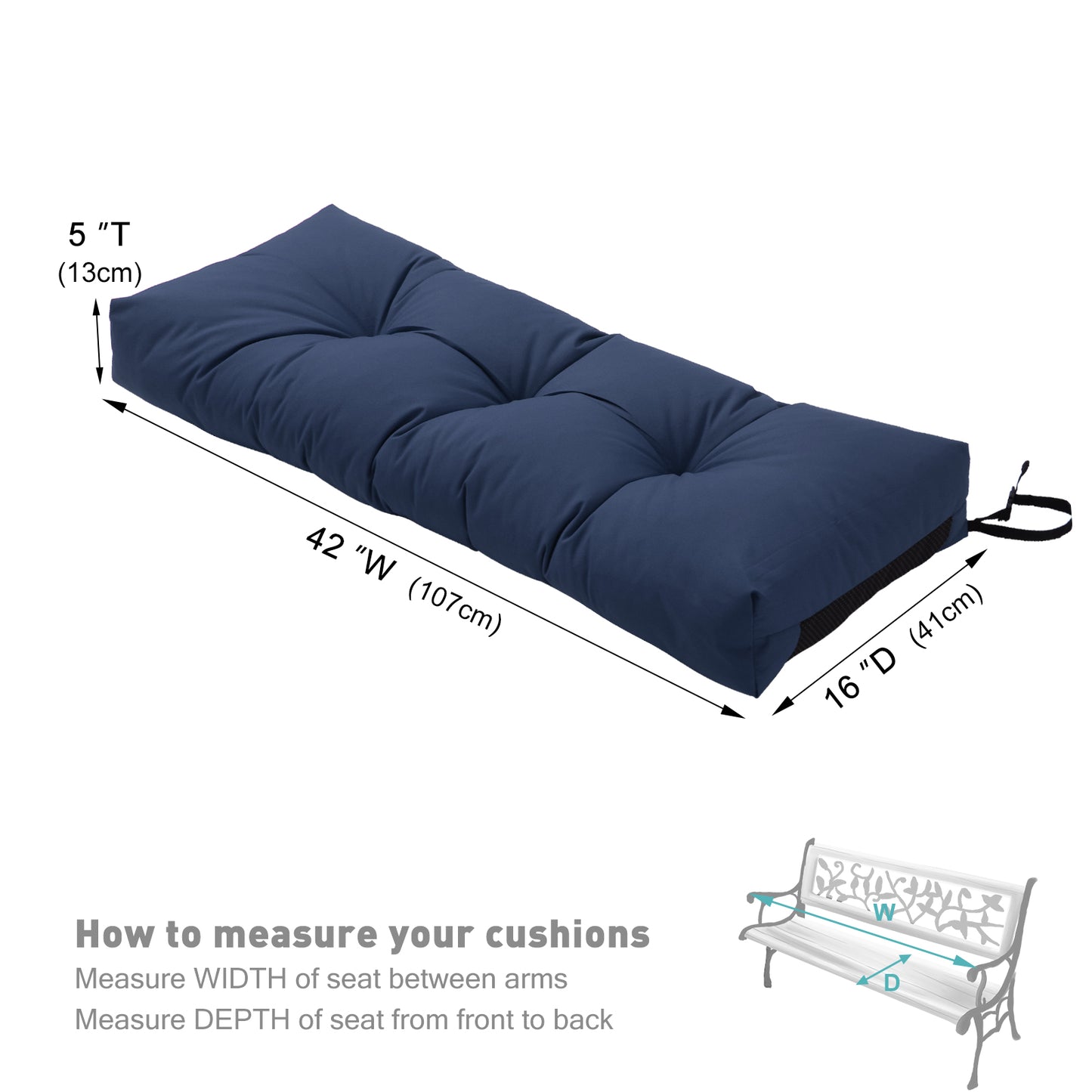 YIJIAN HOME Water-Resistant Bench Cushion