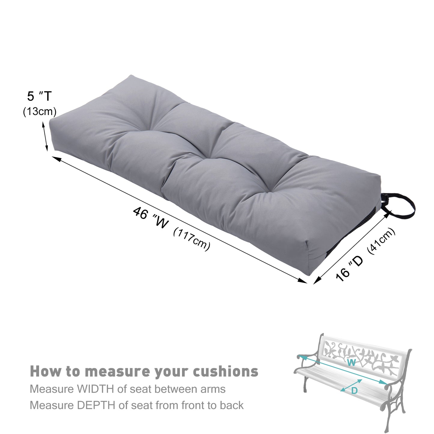 YIJIAN HOME Water-Resistant Bench Cushion