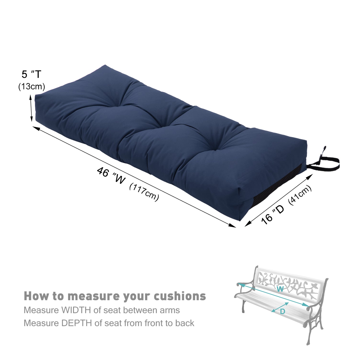 YIJIAN HOME Water-Resistant Bench Cushion