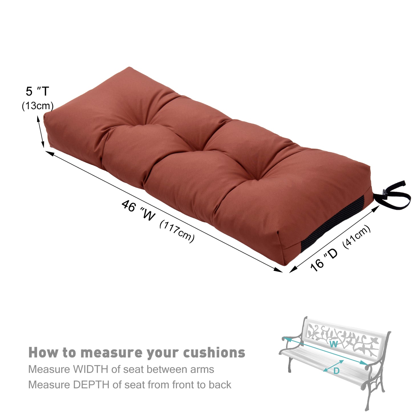 YIJIAN HOME Water-Resistant Bench Cushion