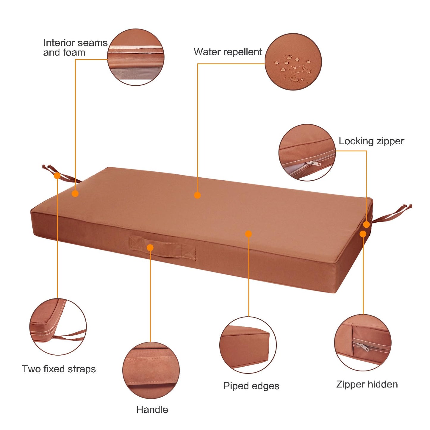 YIJIAN HOME Outdoor Bench Cushion
