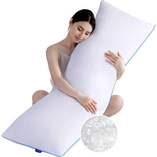 Memory Foam Body Pillow (20x54 Inch,White)