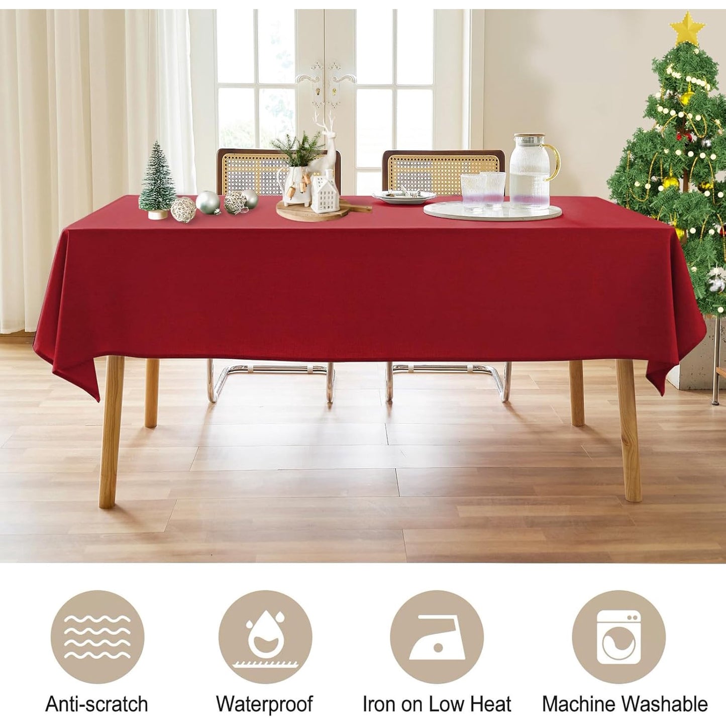 Textured Linen Tablecloth Rectangle 52x70/60*84